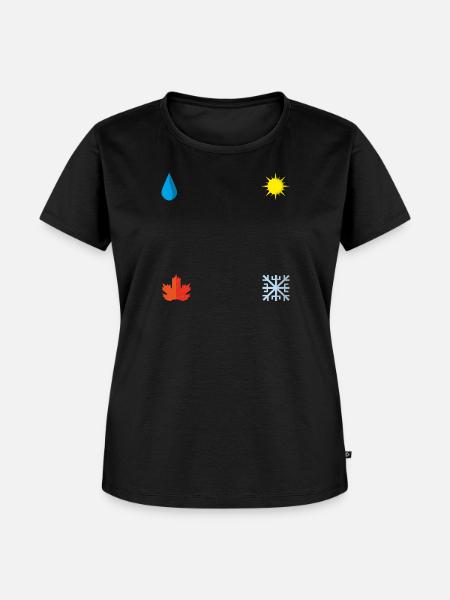Vier Jahreszeiten - Frauen Premium Bio T-Shirt - Schwarz