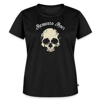 Memento Mori - Frauen Premium Bio T-Shirt - Schwarz - Vorne - Selfina (174cm)