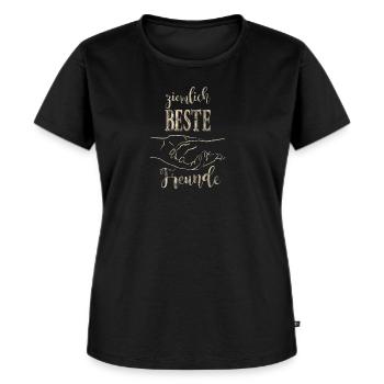ziemlich Beste Freunde - Frauen Premium Bio T-Shirt - Schwarz - Vorne - Selfina (174cm)