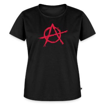 Anarchie symbole chaos punk révolution protesta - T-shirt Premium bio Femme - noir - Devant - Selfina (174cm)