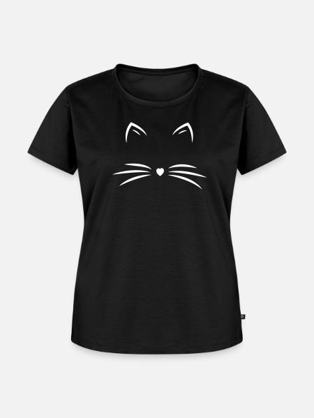 Katzen Mama - Cats T-Shirt - Frauen Premium Bio T-Shirt - Schwarz