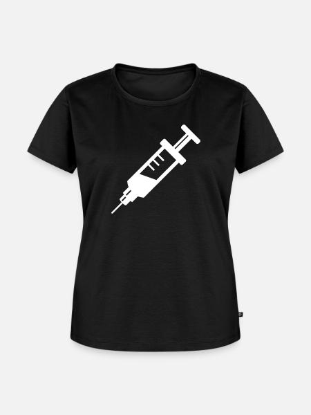Spritze Injektion - Frauen Premium Bio T-Shirt - Schwarz