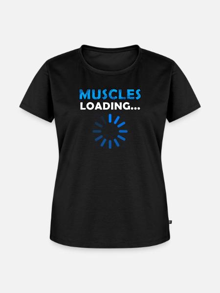 Muscles Loading - Frauen Premium Bio T-Shirt - Schwarz