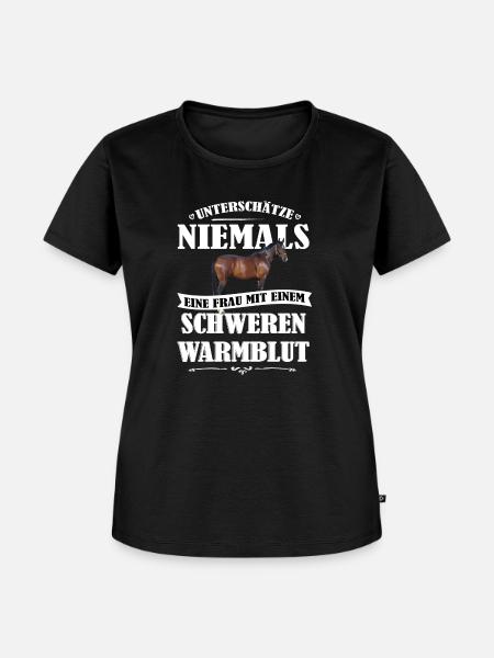 Warmblut Pferde Shirt-UNF - Frauen Premium Bio T-Shirt - Schwarz