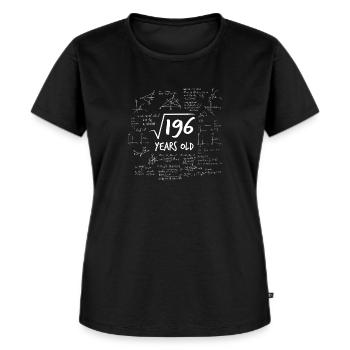 14. Geburtstag Wurzel aus 196 Mathematik Nerd Math - Frauen Premium Bio T-Shirt - Schwarz - Vorne - Selfina (174cm)