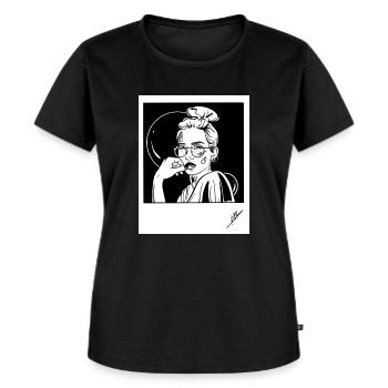 Erinnerungen - Frauen Premium Bio T-Shirt - Schwarz - Vorne - Selfina (174cm)