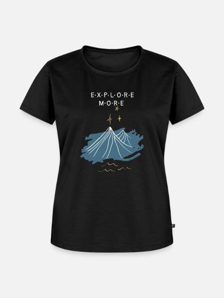 explore more - Frauen Premium Bio T-Shirt - Schwarz