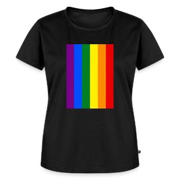 Rainbow flag - Women's Premium Organic T-shirt - black - Front - Selfina (174cm)