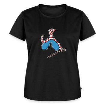 Wo ist die Klitoris - Frauen Premium Bio T-Shirt - Schwarz - Vorne - Selfina (174cm)