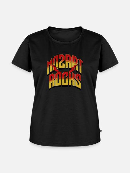 Mozart Rocks - Frauen Premium Bio T-Shirt - Schwarz