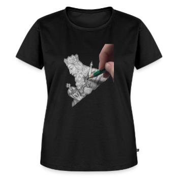 König - Frauen Premium Bio T-Shirt - Schwarz - Vorne - Selfina (174cm)