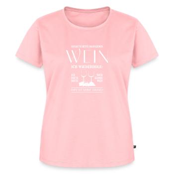 Wein - Frauen Premium Bio T-Shirt - Rosa - Vorne - AI Model Female 172 dark (172cm)