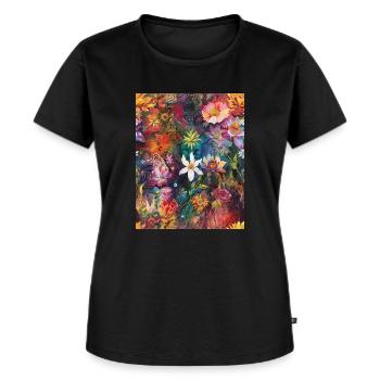 Enchanted Garden - Women's Premium Organic T-shirt - black - Front - Selfina (174cm)