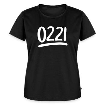 0221 Handschrift - Frauen Premium Bio T-Shirt - Schwarz - Vorne - Selfina (174cm)