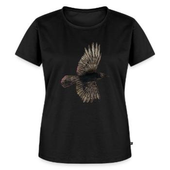 Flying crow - Women's Premium Organic T-shirt - black - Front - Selfina (174cm)