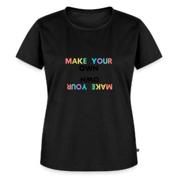 Make Your Own - Women's Premium Organic T-shirt - black - Front - Selfina (174cm)