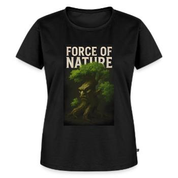 Force de la nature - Conception amusante de créatures d’arbre - T-shirt Premium bio Femme - noir - Devant - Selfina (174cm)