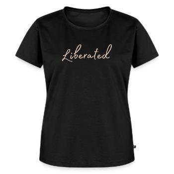 Je me sens libéré - T-shirt Premium bio Femme - noir - Devant - Selfina (174cm)