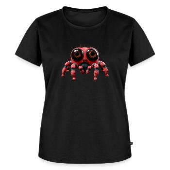 Spinne 3D - Frauen Premium Bio T-Shirt - Schwarz - Vorne - Selfina (174cm)