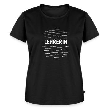 Lehrerin Multitalent - Frauen Premium Bio T-Shirt - Schwarz - Vorne - Selfina (174cm)