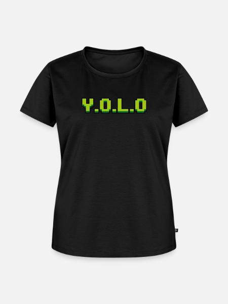 Yolo Pixel - Frauen Premium Bio T-Shirt - Schwarz