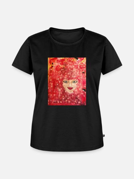Miss Fleur - Frauen Premium Bio T-Shirt - Schwarz