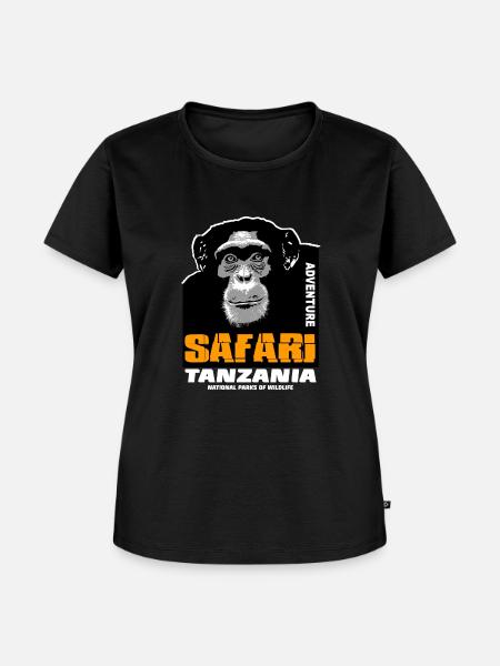 Tansania - Schimpanse - Frauen Premium Bio T-Shirt - Schwarz