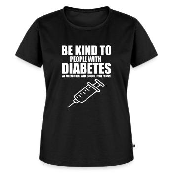 Diabetes prick funny quote - Women's Premium Organic T-shirt - black - Front - Selfina (174cm)