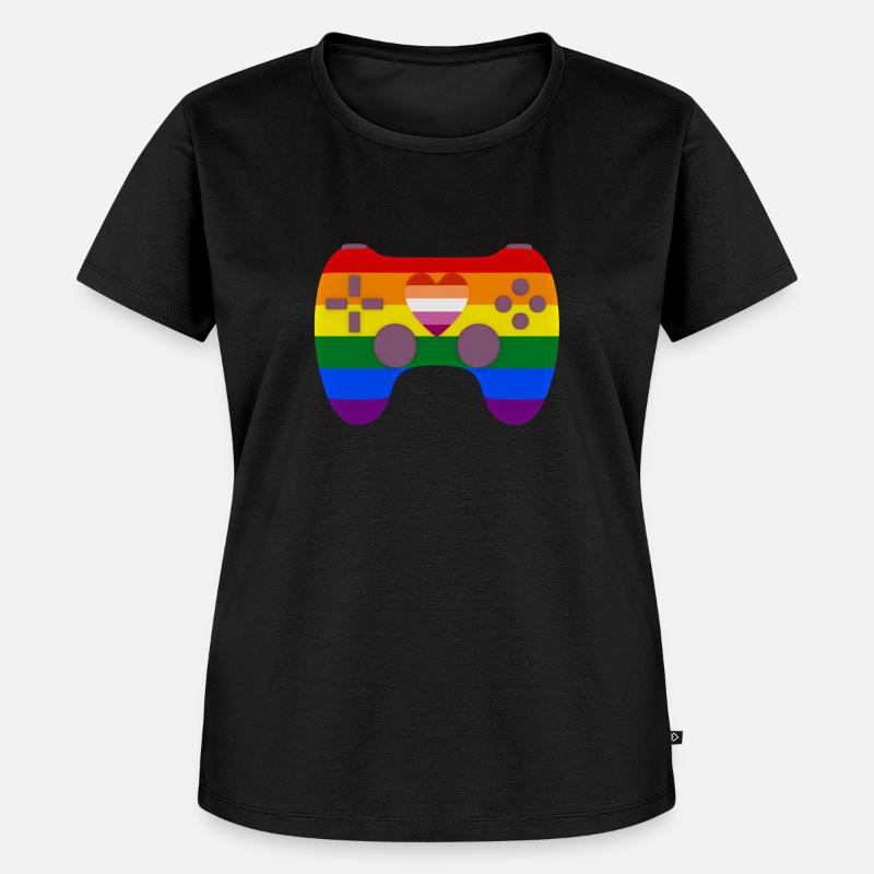 LGBT Controller + Lesbisch - Frauen Premium Bio T-Shirt - Schwarz