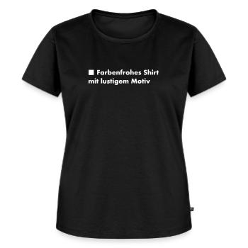 Farbenfroh lustig - Frauen Premium Bio T-Shirt - Schwarz - Vorne - Selfina (174cm)