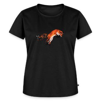 Geometric animals - Geometric fox - Women's Premium Organic T-shirt - black - Front - Selfina (174cm)