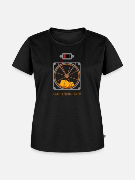 Gib dem Hamster Zucker! - Frauen Premium Bio T-Shirt - Schwarz