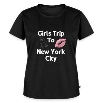 Voyage de filles à New York EVJ - T-shirt Premium bio Femme - noir - Devant - Selfina (174cm)
