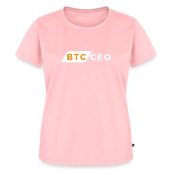 PDG de BTC | PDG de Bitcoin - T-shirt Premium bio Femme - rose - Devant - AI Model Female 172 dark (172cm)
