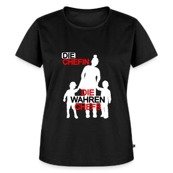 Mutter Sohn Partnerlook Muttertag Mama Söhne - Frauen Premium Bio T-Shirt - Schwarz - Vorne - Selfina (174cm)