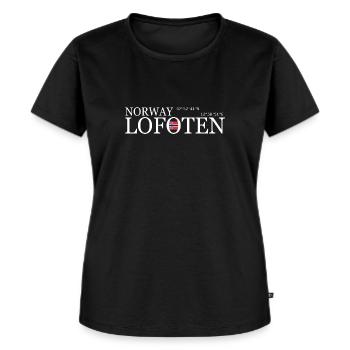 Norway Lofoten Norwegen Norge - Frauen Premium Bio T-Shirt - Schwarz - Vorne - Selfina (174cm)