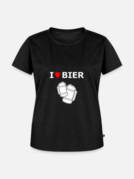 Bier Liebe - Frauen Premium Bio T-Shirt - Schwarz