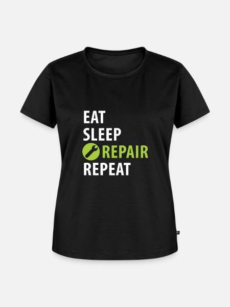 Monteur, Baumeister, Handwerker - Frauen Premium Bio T-Shirt - Schwarz