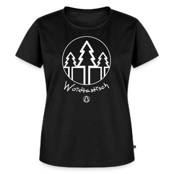 Woidtastisch - Frauen Premium Bio T-Shirt - Schwarz - Vorne - Selfina (174cm)