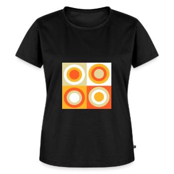 Cadeau rétro motif des années 70 - T-shirt Premium bio Femme - noir - Devant - Selfina (174cm)