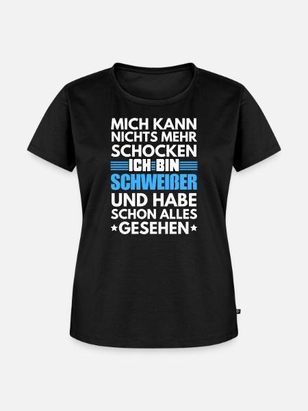 Nicht schockbarer Schweißer - Frauen Premium Bio T-Shirt - Schwarz