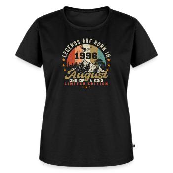 Legenden wurden im August 1996 geboren 1996 August - Frauen Premium Bio T-Shirt - Schwarz - Vorne - Selfina (174cm)