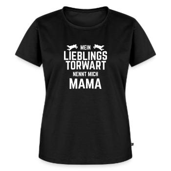 Torwart Geschenkidee - Frauen Premium Bio T-Shirt - Schwarz - Vorne - Selfina (174cm)