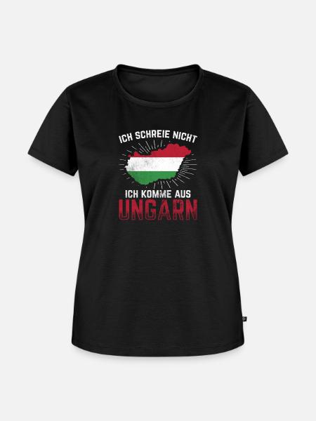 Ungarn Ungarische Flagge - Frauen Premium Bio T-Shirt - Schwarz