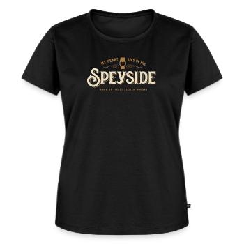 Regional Heart Speyside 2 - Women's Premium Organic T-shirt - black - Front - Selfina (174cm)