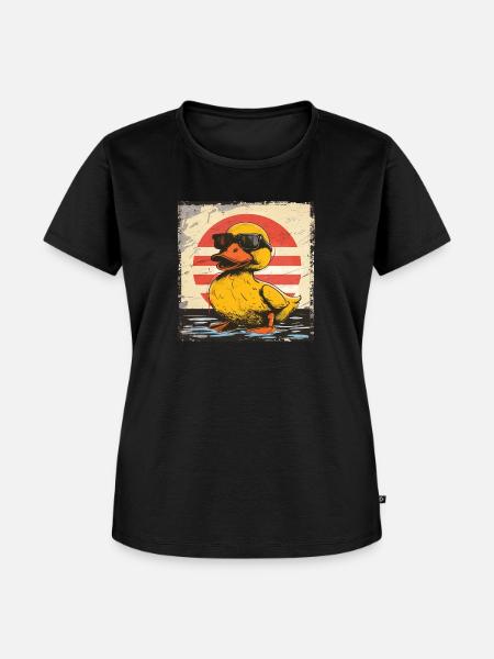 Cool Duck - Frauen Premium Bio T-Shirt - Schwarz
