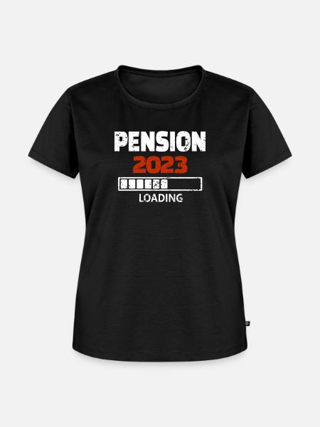 Pension 2023 Loading - Frauen Premium Bio T-Shirt - Schwarz