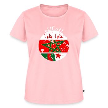 Marokko Algerien Geschenk Sprüche Arabisch Amazigh Khawa - Frauen Premium Bio T-Shirt - Rosa - Vorne - AI Model Female 172 dark (172cm)