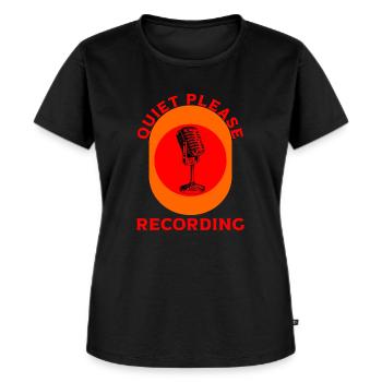 Quiet please Rec. - Women's Premium Organic T-shirt - black - Front - Selfina (174cm)