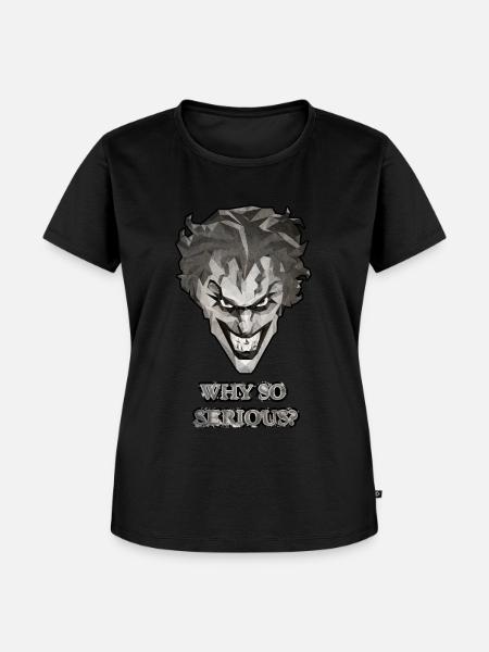 Joker Why So Serious? Spruch - Frauen Premium Bio T-Shirt - Schwarz